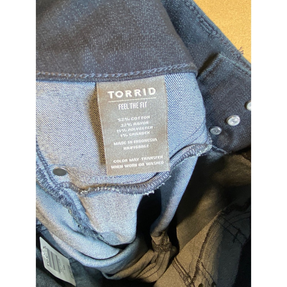 Torrid Rinse Jegging S High Rise 3-Button Super Skinny Dark Wash Jeans 12S NEW - Picture 7 of 8